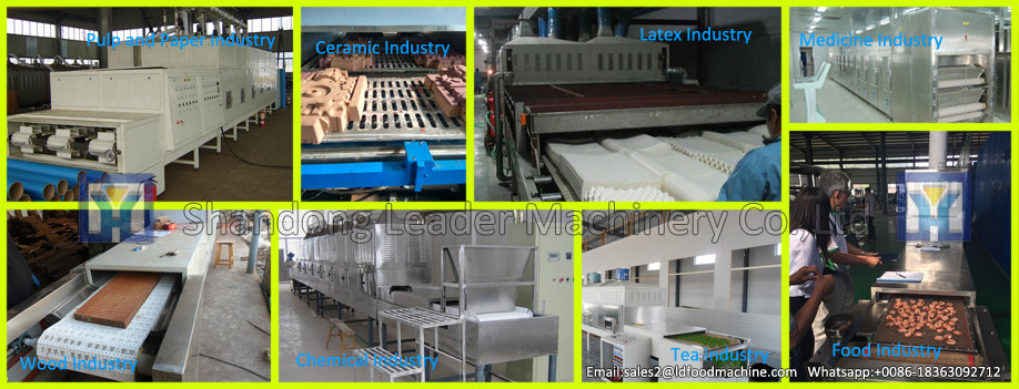 60KW Food curing equipment continuous microwave drying machine