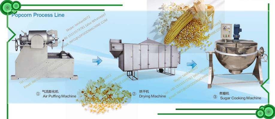 Caramel continuous popcorn production machinery line