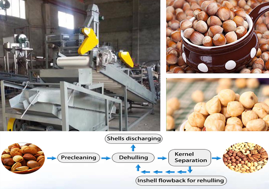 Big model 3-level almond shelling machine /almond processing machines / almond cracker machine 0086-15981835029