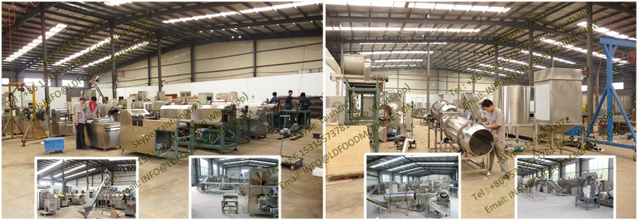 full automatic fried bugle twin screw extruder make machinery production line